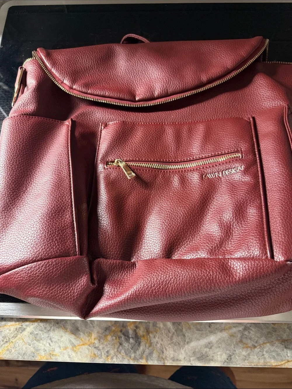 Fawn Diaper Bag Maroon